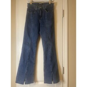 Express Boot high Rise Front Seam Ankle Split Denim 2S/2C